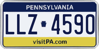 PA license plate LLZ4590