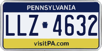 PA license plate LLZ4632