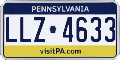 PA license plate LLZ4633