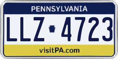 PA license plate LLZ4723