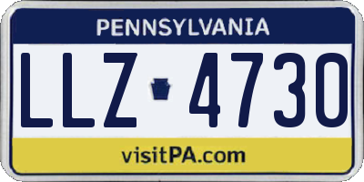 PA license plate LLZ4730