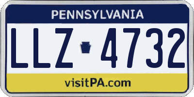 PA license plate LLZ4732