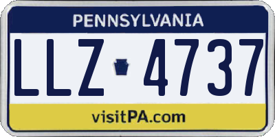 PA license plate LLZ4737
