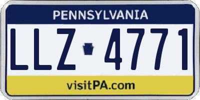 PA license plate LLZ4771