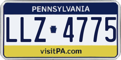 PA license plate LLZ4775