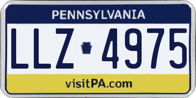 PA license plate LLZ4975