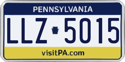 PA license plate LLZ5015