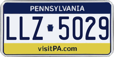 PA license plate LLZ5029