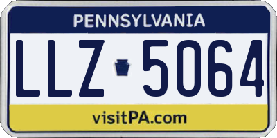 PA license plate LLZ5064
