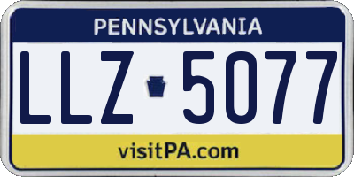 PA license plate LLZ5077