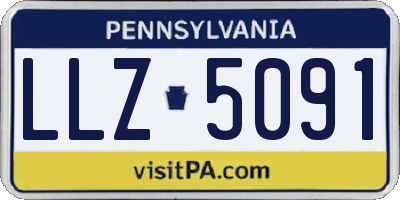 PA license plate LLZ5091