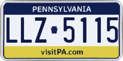 PA license plate LLZ5115