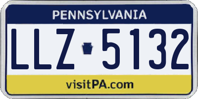 PA license plate LLZ5132