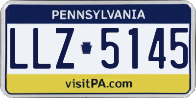 PA license plate LLZ5145