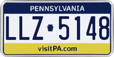PA license plate LLZ5148