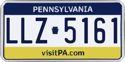 PA license plate LLZ5161