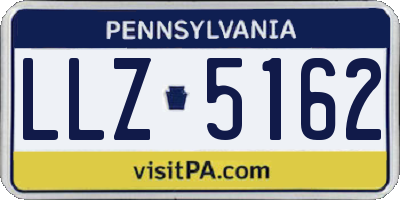 PA license plate LLZ5162
