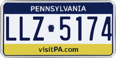 PA license plate LLZ5174