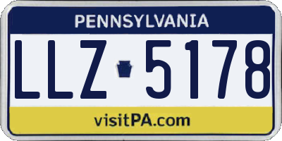 PA license plate LLZ5178