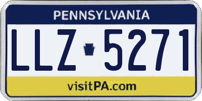 PA license plate LLZ5271