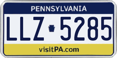PA license plate LLZ5285