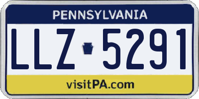 PA license plate LLZ5291