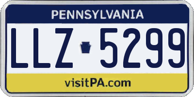 PA license plate LLZ5299