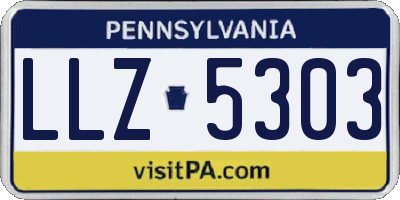 PA license plate LLZ5303