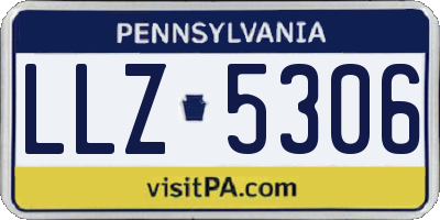 PA license plate LLZ5306
