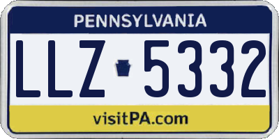 PA license plate LLZ5332