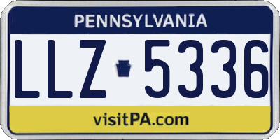 PA license plate LLZ5336