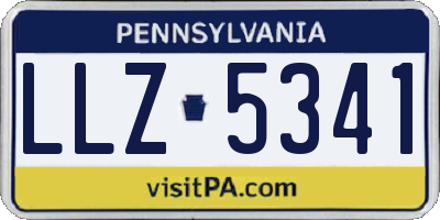PA license plate LLZ5341