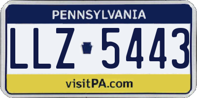 PA license plate LLZ5443