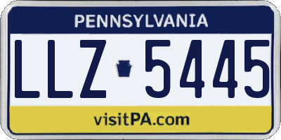 PA license plate LLZ5445