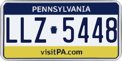 PA license plate LLZ5448
