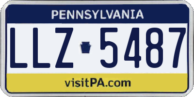 PA license plate LLZ5487