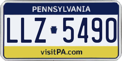 PA license plate LLZ5490