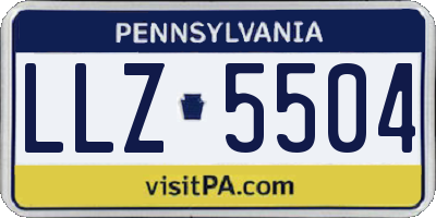 PA license plate LLZ5504