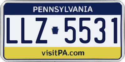 PA license plate LLZ5531
