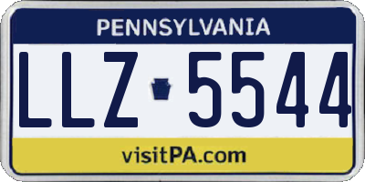 PA license plate LLZ5544