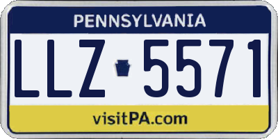 PA license plate LLZ5571