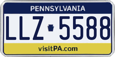 PA license plate LLZ5588