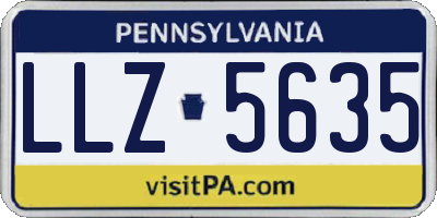 PA license plate LLZ5635