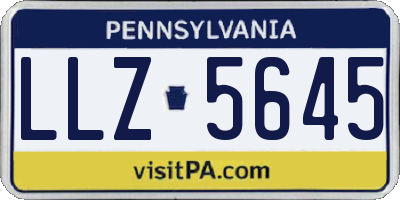PA license plate LLZ5645