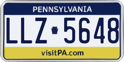 PA license plate LLZ5648