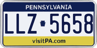 PA license plate LLZ5658