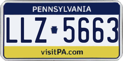 PA license plate LLZ5663