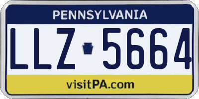 PA license plate LLZ5664