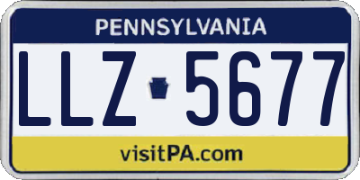 PA license plate LLZ5677