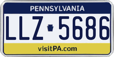 PA license plate LLZ5686